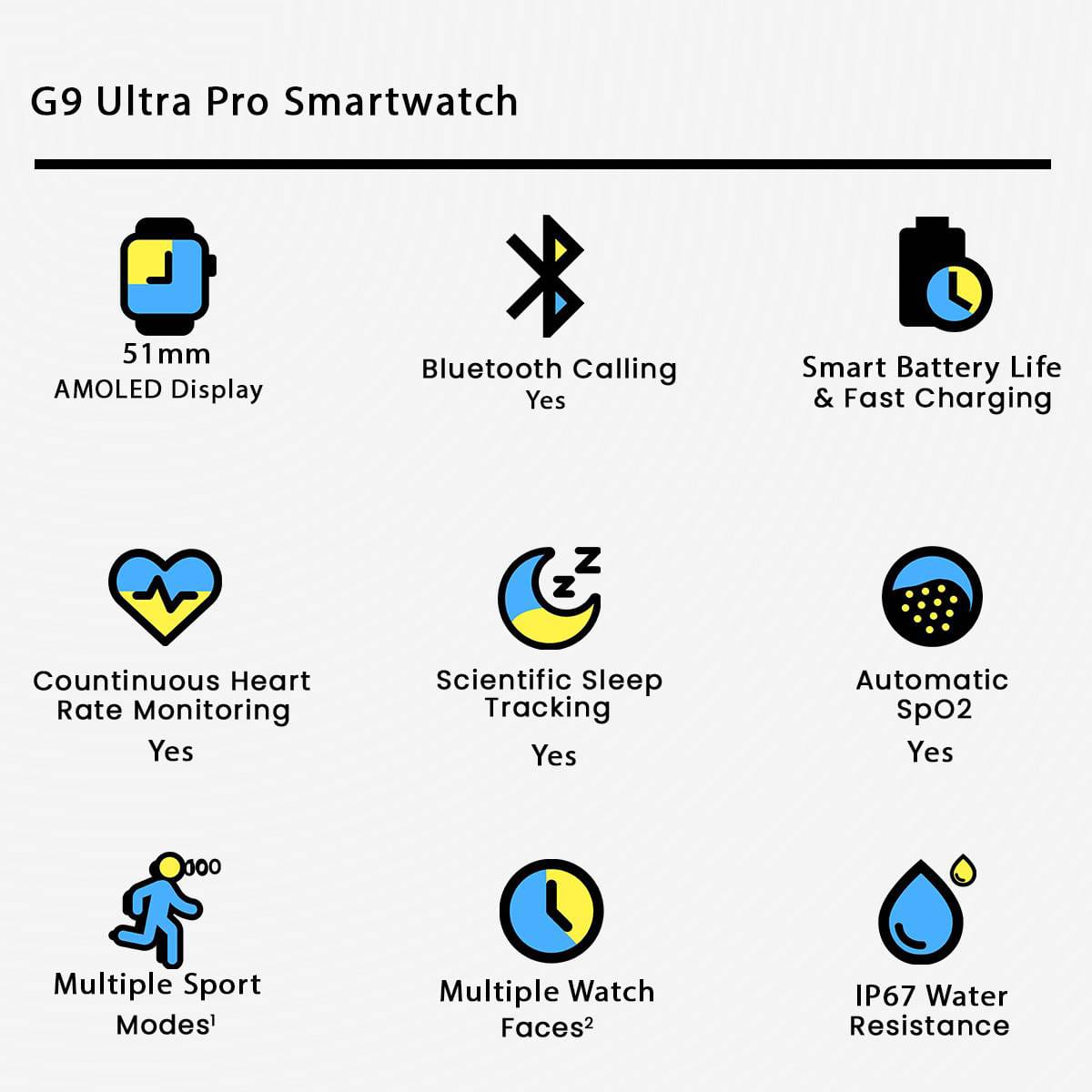 G9 Ultra Pro Gold Smart Watch