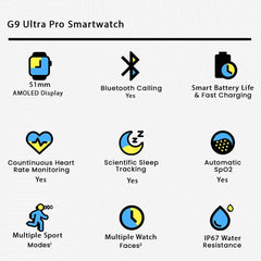 G9 Ultra Pro Gold Smart Watch