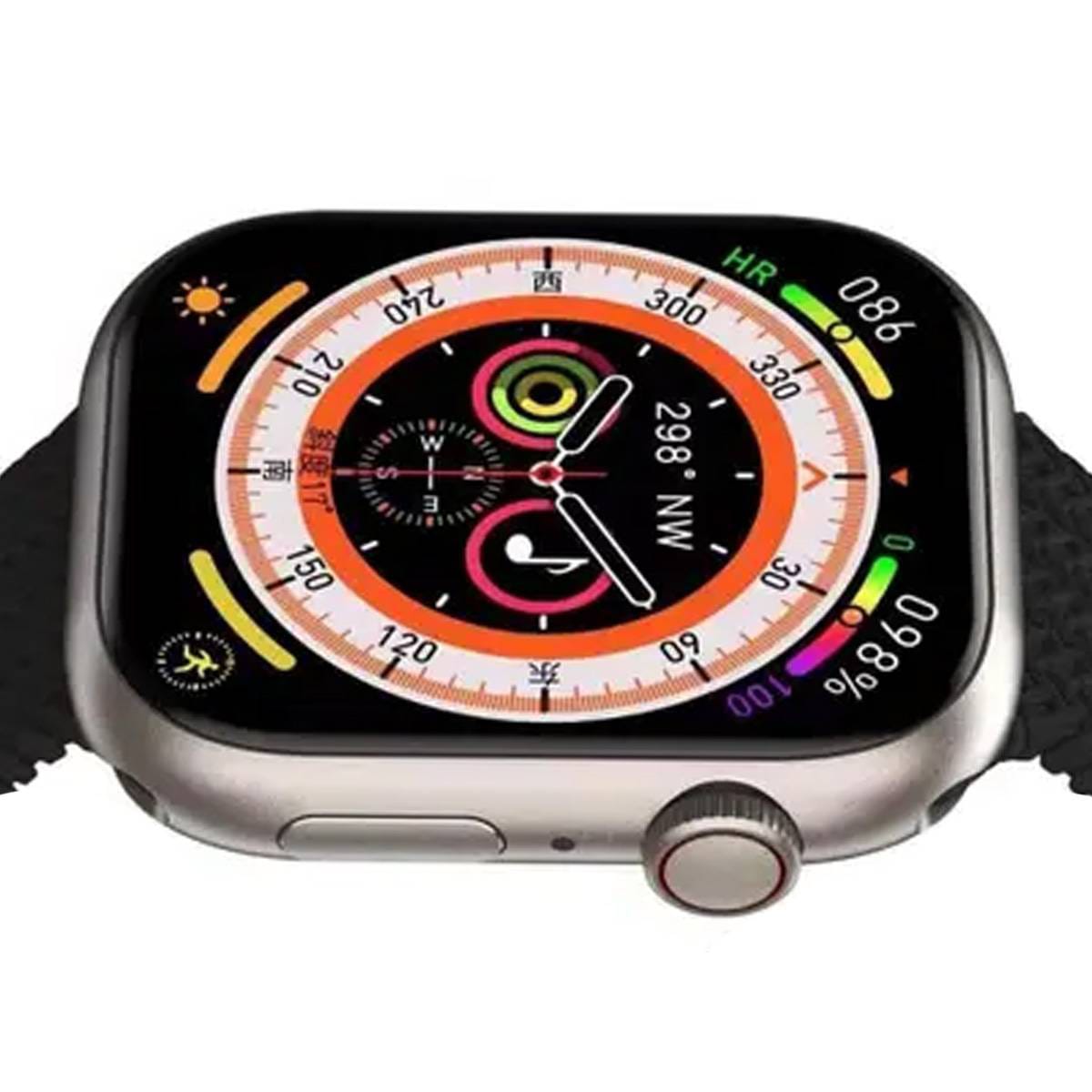 HK9 Pro  Super Amoled Display Calling Smart Watch Compass NFC Wireless Charging