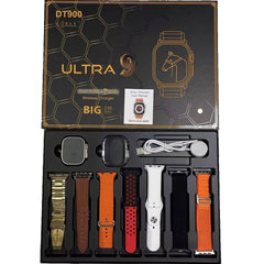 DT900 Ultra 9 Smart Watch -7 in 1 Straps- 49MM Dial - Full Touch Display - 7 Different Strap (Touch Watch)