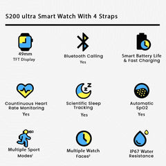 S200 Ultra 4 in 1  Smart Watch