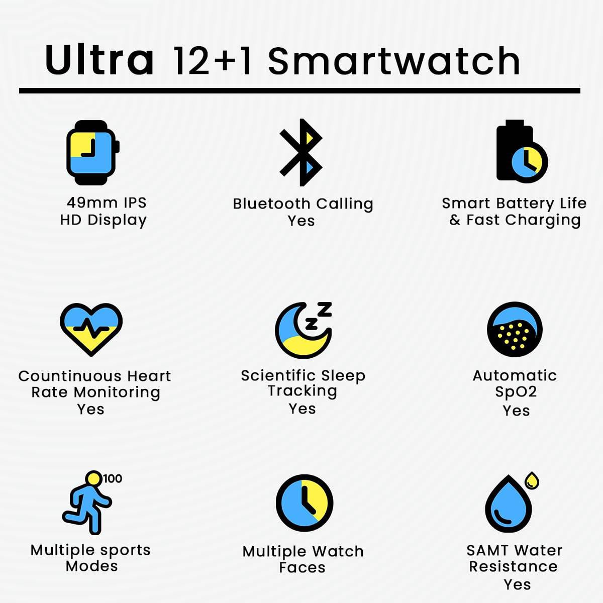 Ultra 12+1 Big Display Smart Watch